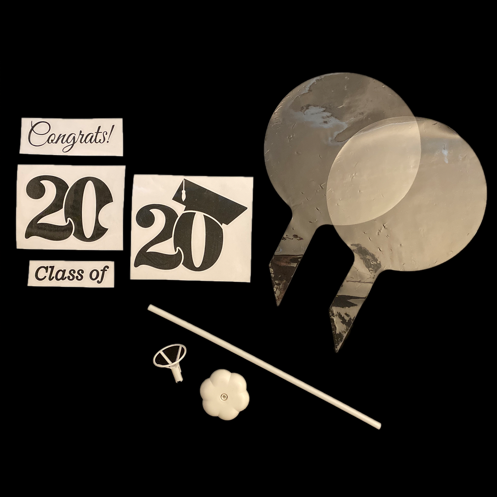 "Graduation 2020" Balloon With Balloon Stand - Balloominators