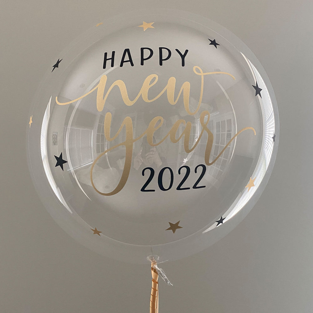 "2022 Happy New Year" Balloon - Custom Happy New Year Balloon - Balloominators