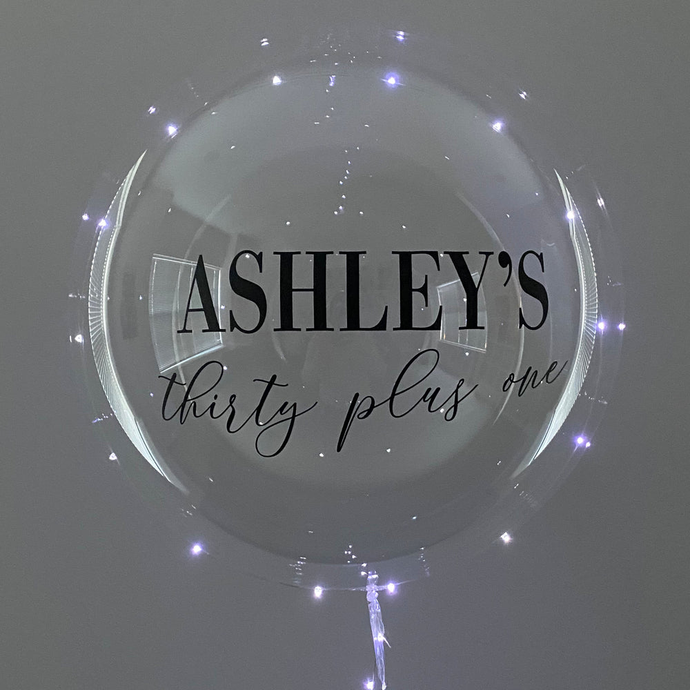 "Birthday Name + Age" Balloominator - Custom LED Birthday Balloon - Balloominators