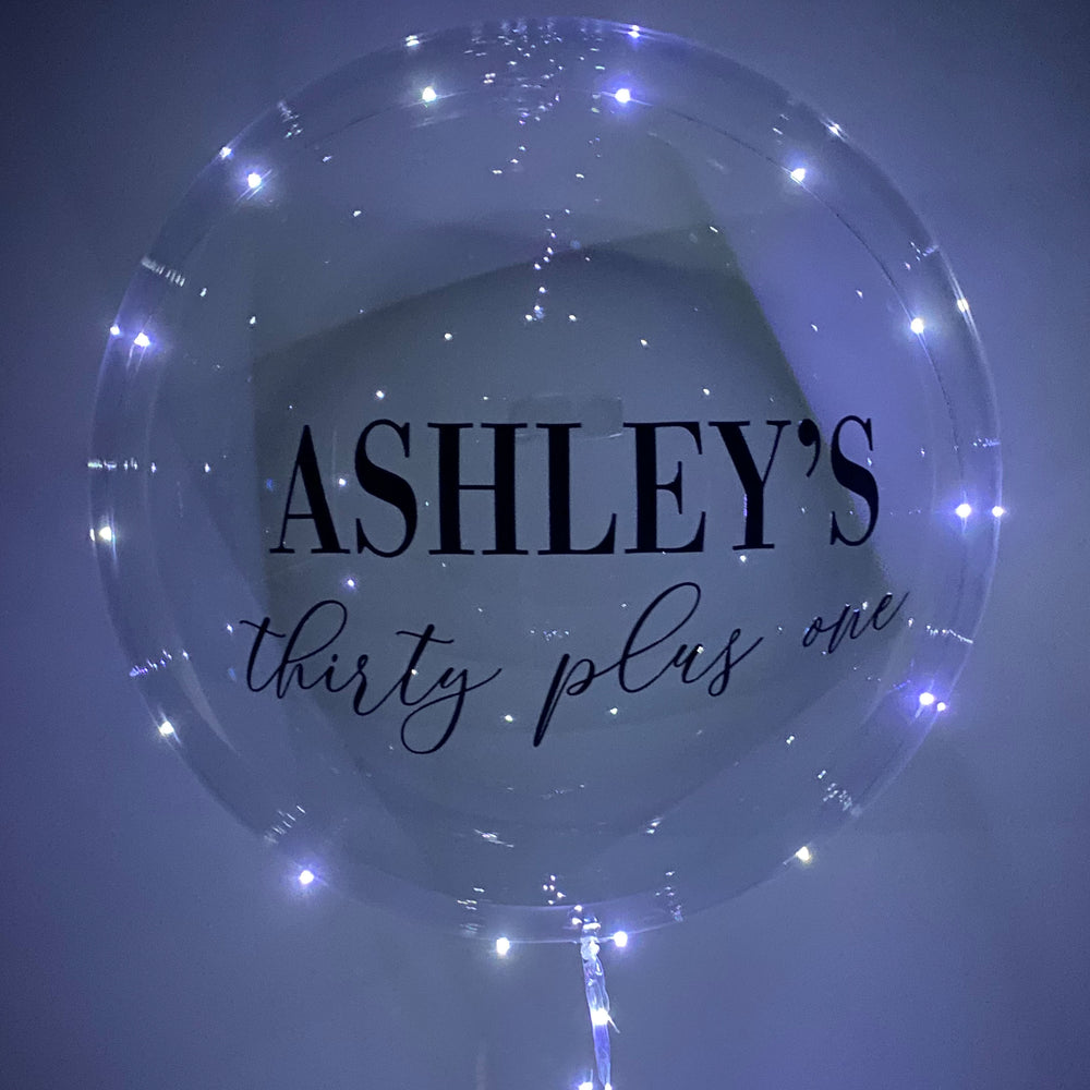 "Birthday Name + Age" Balloominator - Custom LED Birthday Balloon - Balloominators