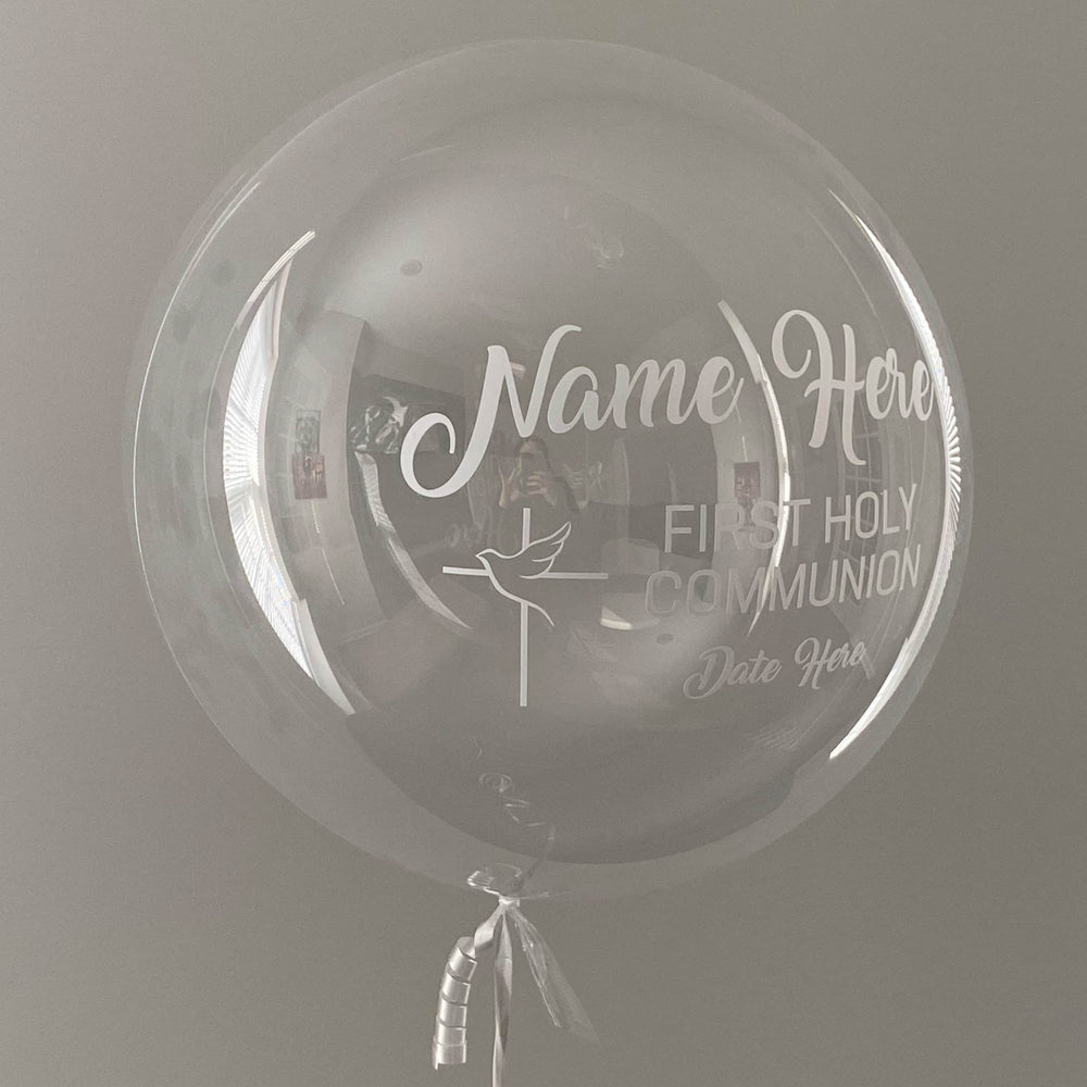 "First Holy Communion" Balloon - Custom Communion Balloon - Balloominators