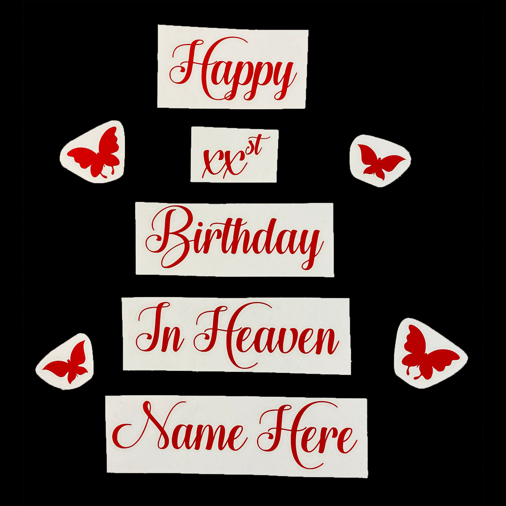 "Happy Birthday In Heaven" Balloon - Custom Memorial Balloon - Balloominators