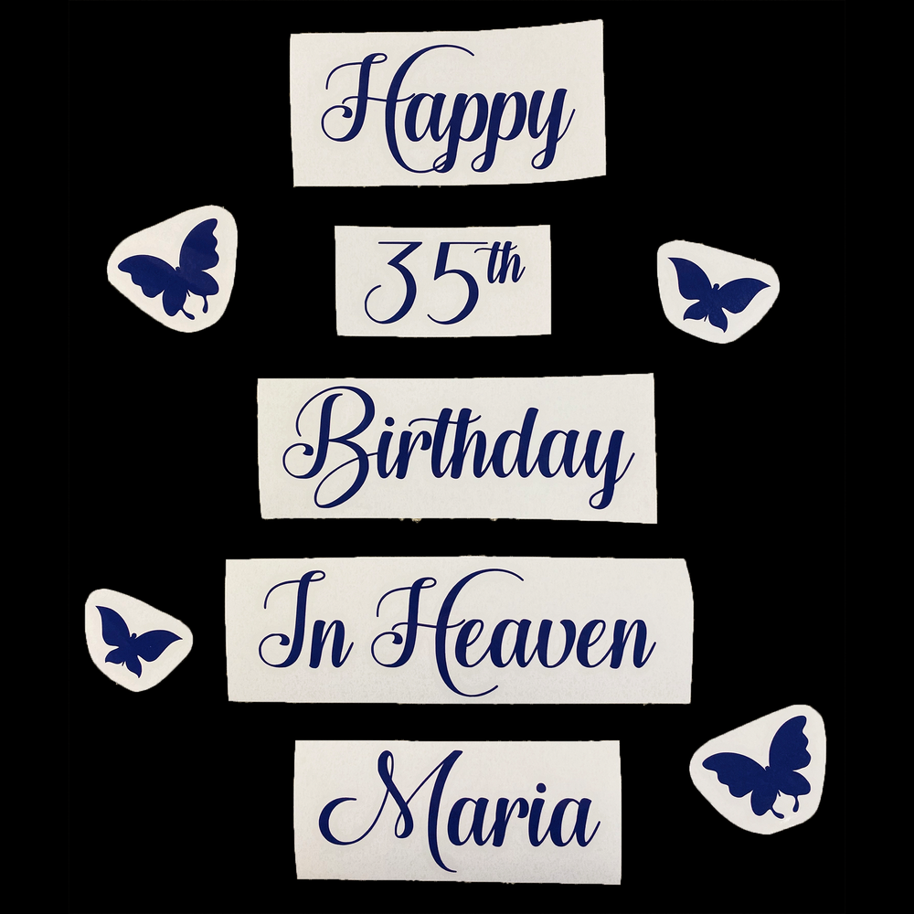 "Happy Birthday In Heaven" Balloon - Custom Memorial Balloon - Balloominators