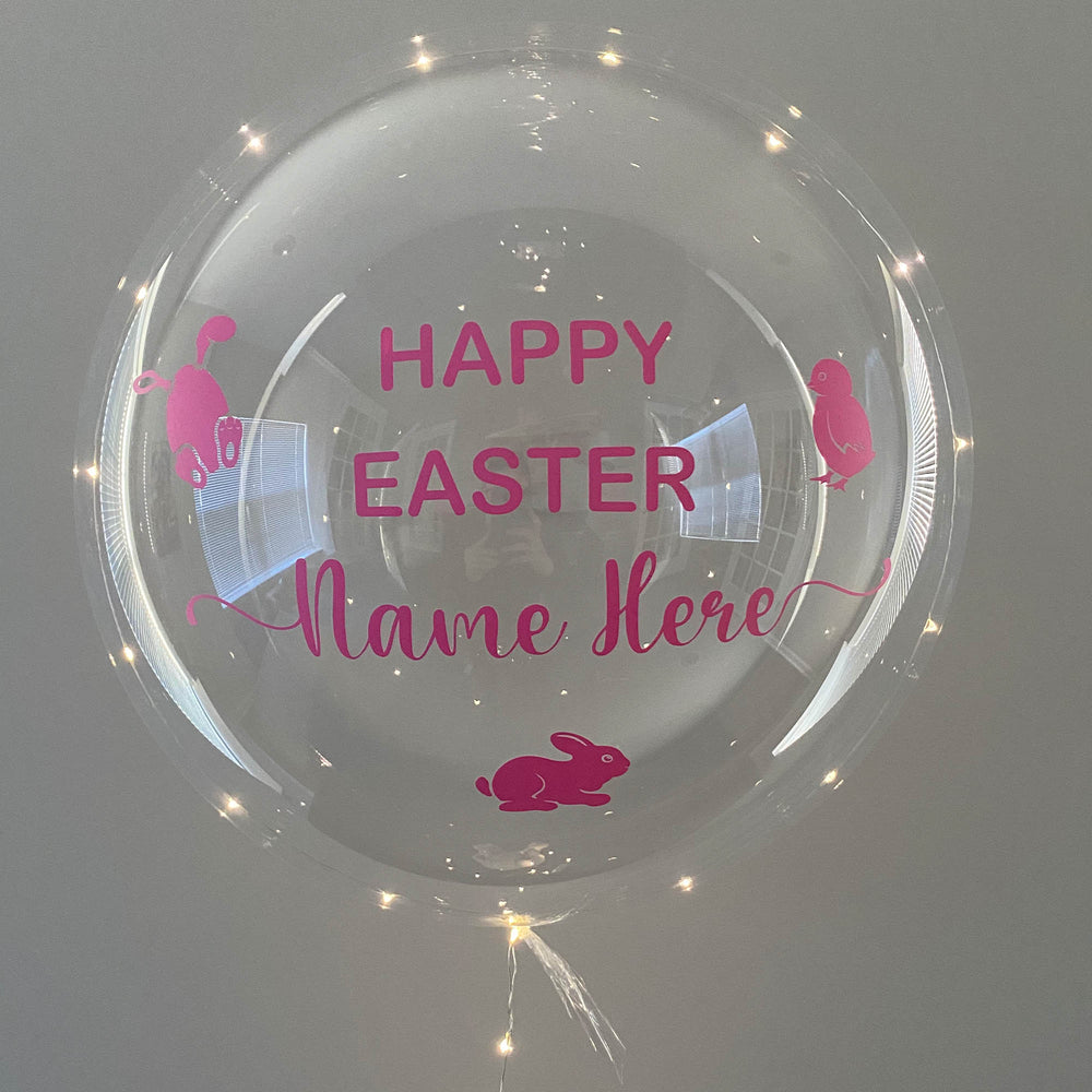 "Happy Easter" Balloominator - Custom Happy Easter LED Balloon - Balloominators