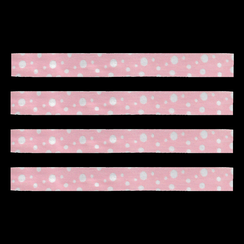 Light Pink and White Reversible Dot Curling Ribbon