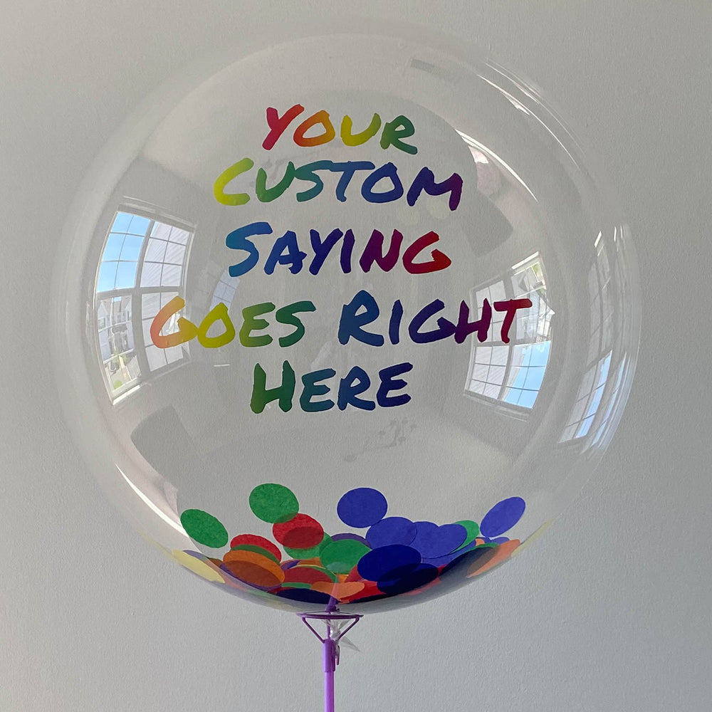 Rainbow Decal Balloon With Balloon Stand - Balloominators