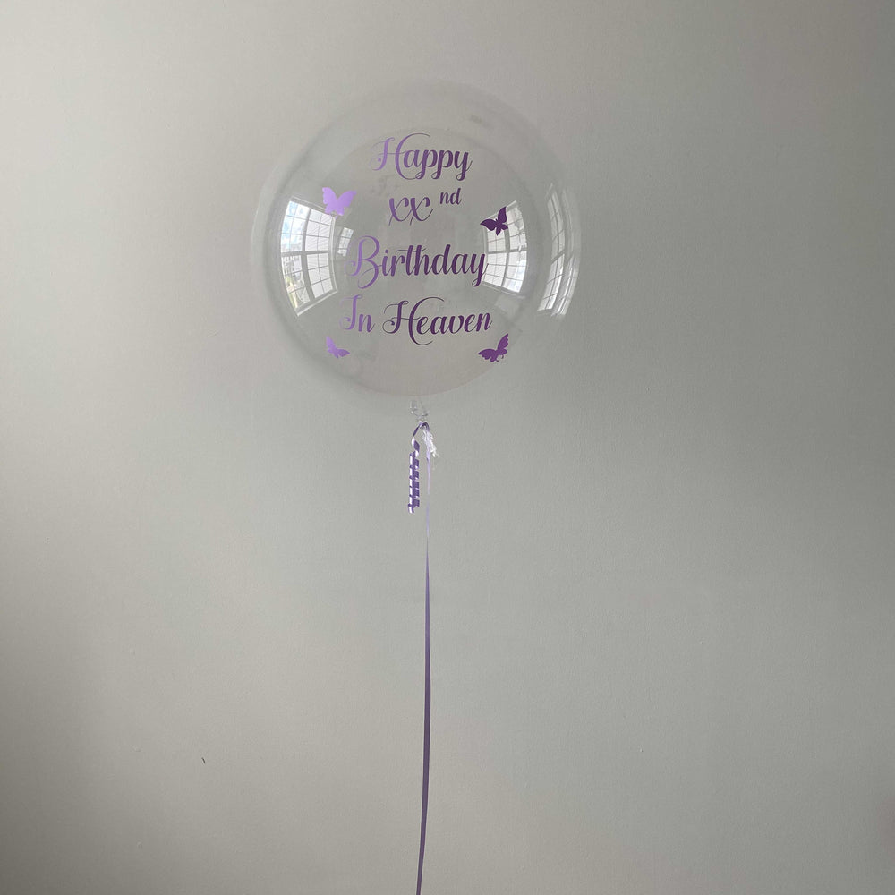 "Happy Birthday In Heaven" Balloon - Custom Memorial Balloon - Balloominators