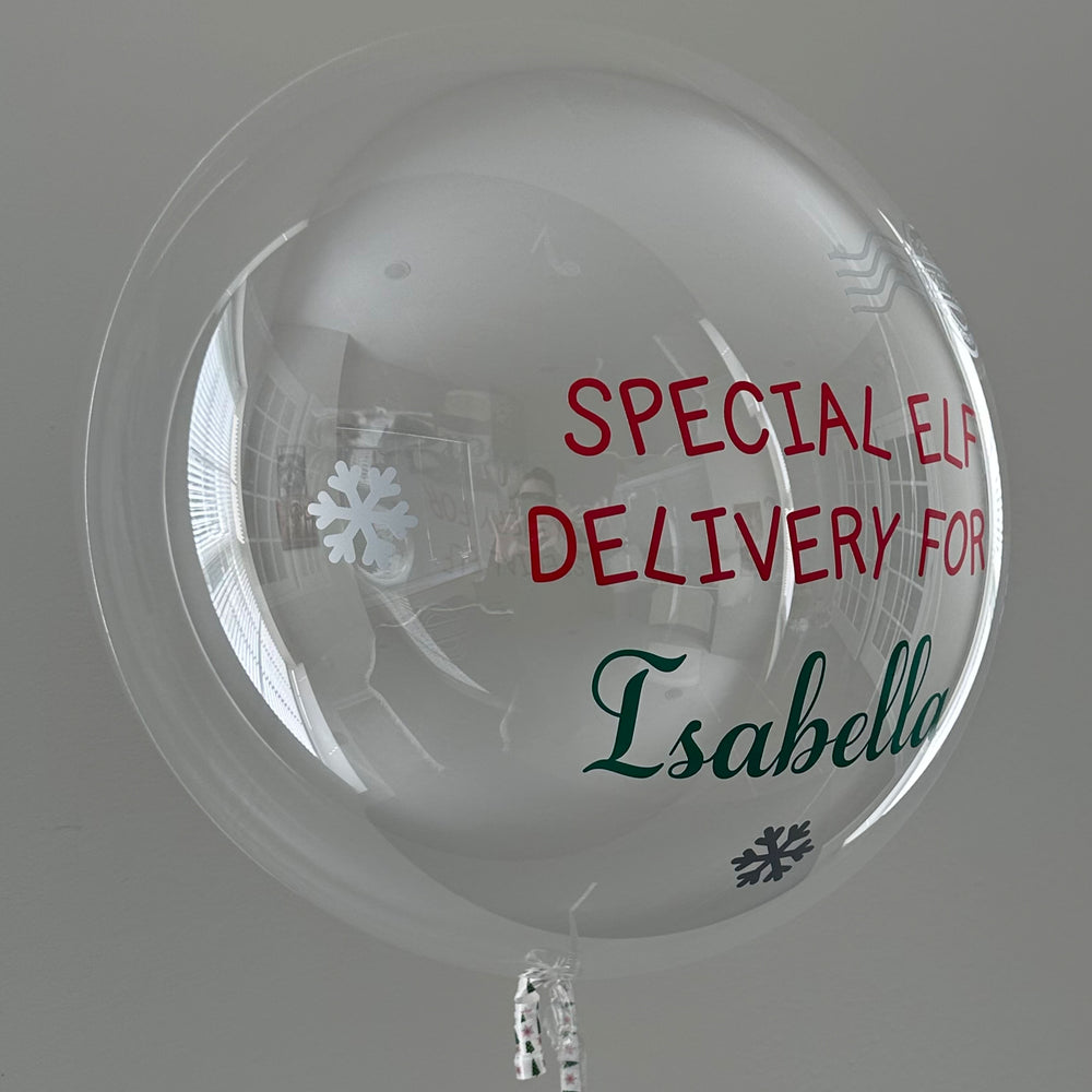 "Special Elf Delivery For" Balloon - Custom Elf Balloon - Balloominators