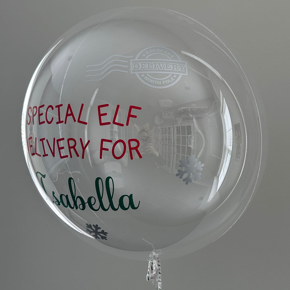 "Special Elf Delivery For" Balloon - Custom Elf Balloon - Balloominators