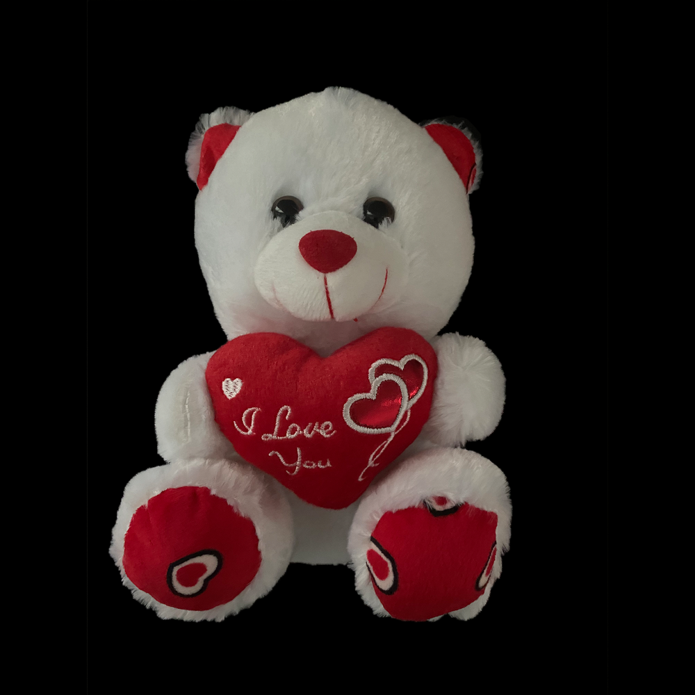 "happy Valentine's day" Balloominator And Bear - Valentine's Day Balloon With Stand And Teddy Bear - Balloominators