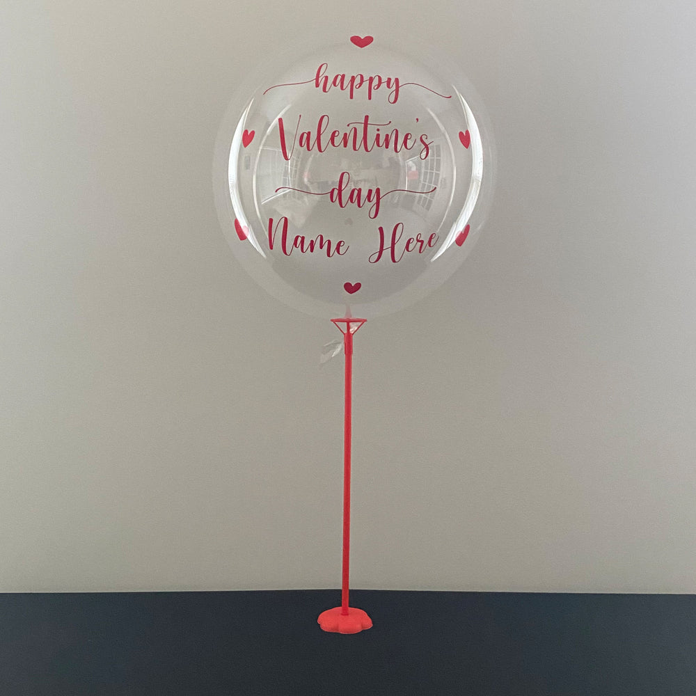 "happy Valentine's day" Balloon - Valentine's Day Balloon With Stand - Balloominators